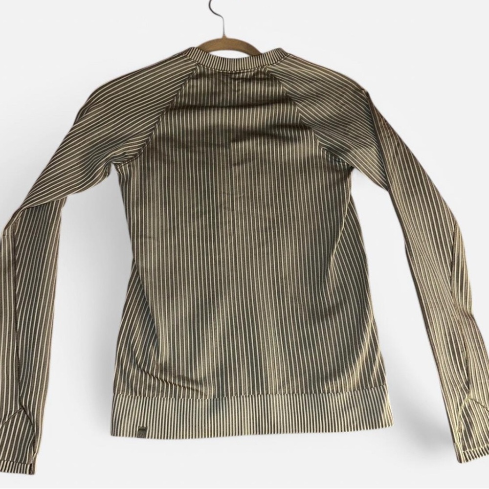 LuluLemon Striped Long Sleeve Top w/ Thumb holes